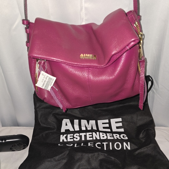 AIMEE KESTENBERG GENUINE LEATHER FLAP POCKET COVER CROSSBODY  BAG - Picture 2 of 15